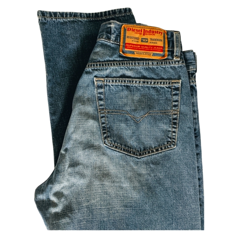 Vintage Diesel Industry Men's Jeans High Rise Straight Loose Fit size 32
